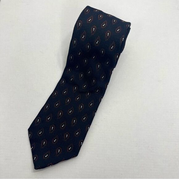 Ermenegildo Zegna Paisley Silk Tie, Blue/Red - Picture 6 of 6